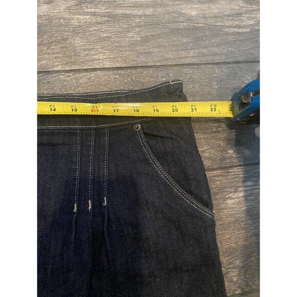 Elle Dark Wash Jean short womens skirt size 16 Mini NWOT Denim - Picture 3 of 6